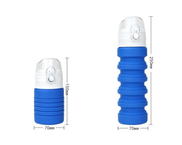 運動摺疊硅膠水樽